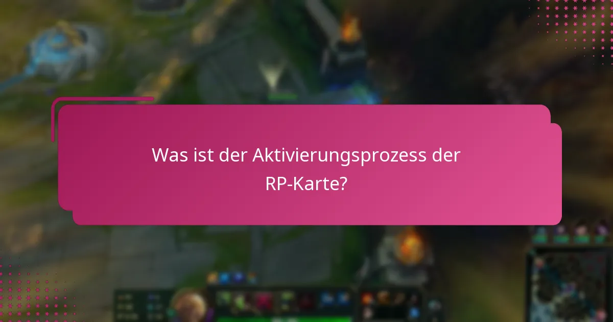 Wie aktiviere ich meine RP-Karte Schritt für Schritt?