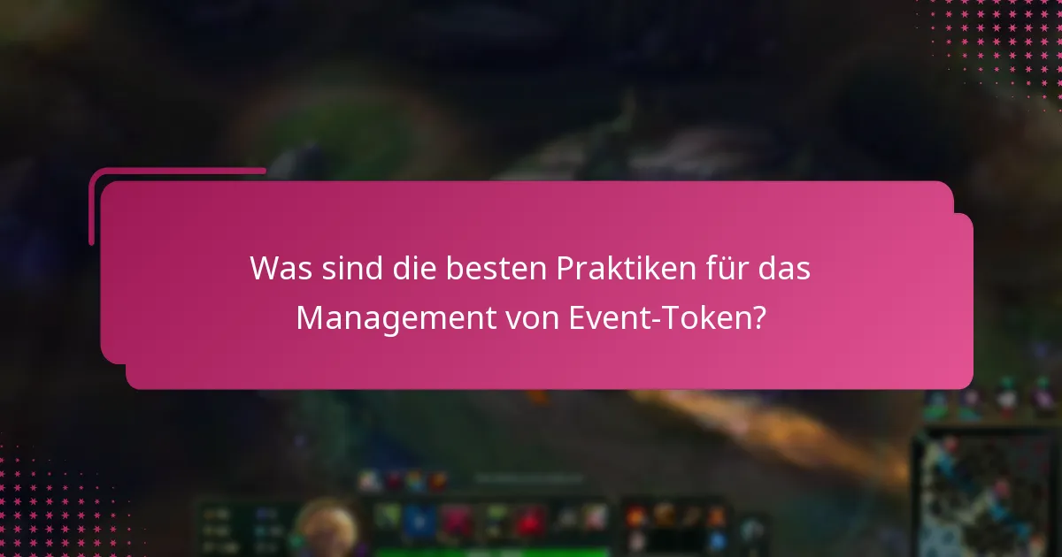 Wie erstellt man Event-Token Schritt für Schritt?