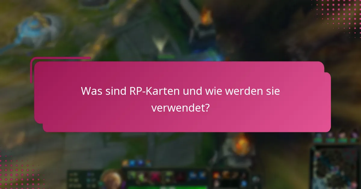 Was sind die offiziellen Quellen für RP-Karten?